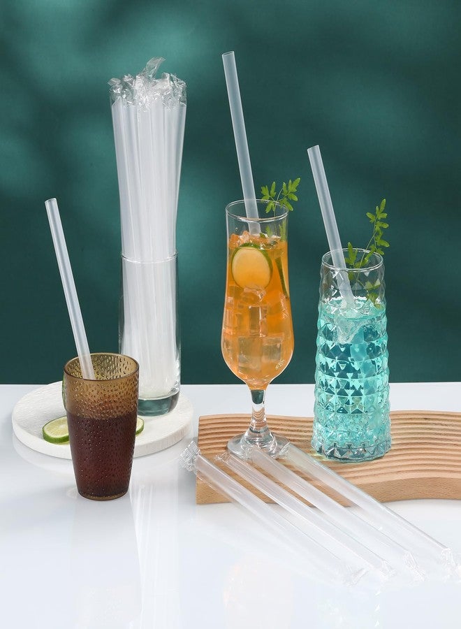 YAOSHENG 100 Pcs Multi Colors Jumbo Smoothie Boba Straws,Plastic Milkshake Disposable Wide-mouthed Large Individually Wrapped Straws(0.52" Wide X 8.27" Long) (transparent, 0.52" Wide X 9.06" Long) - Image 5