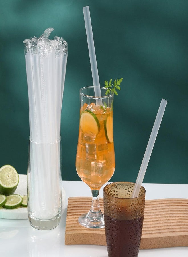 YAOSHENG 100 Pcs Multi Colors Jumbo Smoothie Boba Straws,Plastic Milkshake Disposable Wide-mouthed Large Individually Wrapped Straws(0.52" Wide X 8.27" Long) (transparent, 0.52" Wide X 9.06" Long) - Image 3