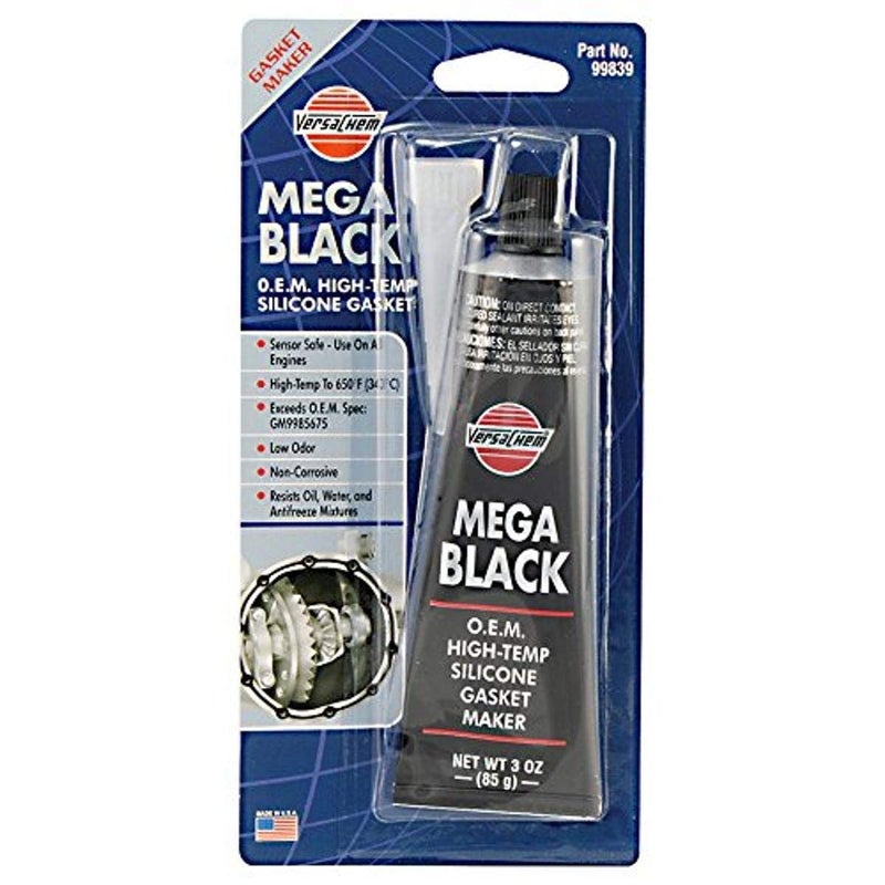 Versachem 99839 Mega Black OEM Silicone  3 oz