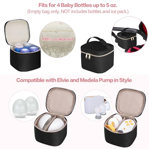 Fasrom Wearable Breast Pump Bag Backpack With Cooler and Tote, Compatible With Momcozy, Medela and Elvie Hands Free Pumps, Black (Patent Design) - Image 2