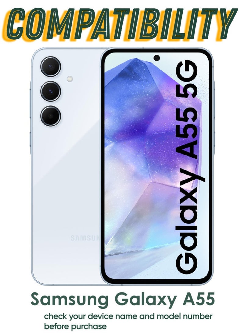 ACLIX 2 Pieces Antistatic ESD Dustproof Premium Quality High Definition Tempered Glass Screen Protector Designed For Samsung Galaxy A55 - Image 3