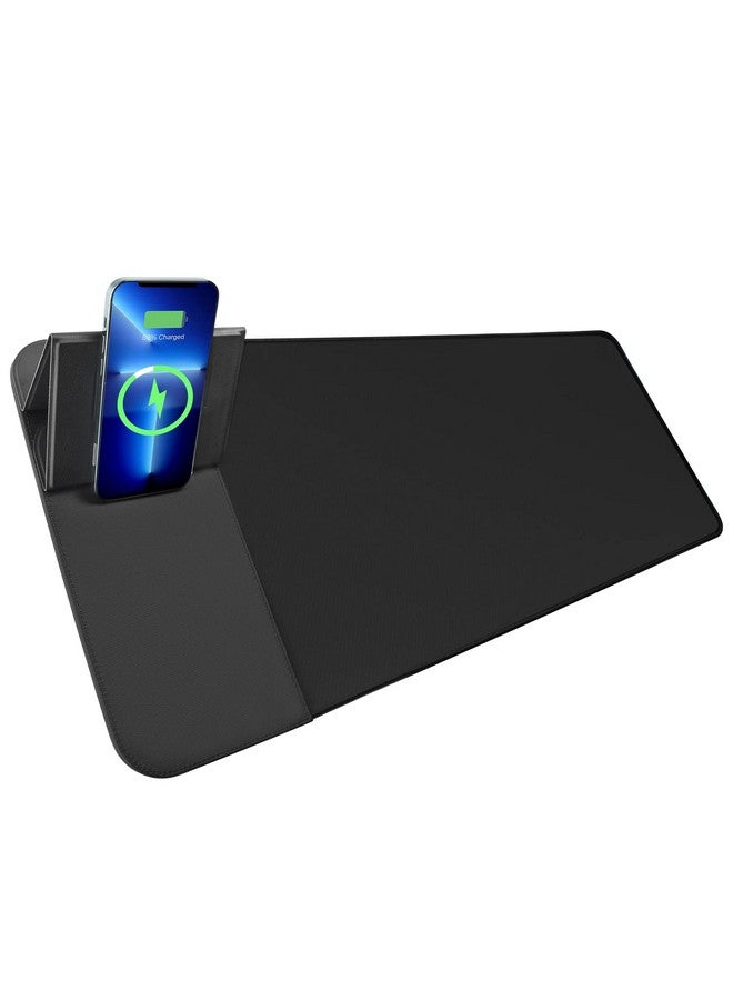 WeYingLe Wireless Charging Mouse Pad 15W Fast Charging With Foldable Phone Holder Gaming Mouse Pad Extra Large Mousepad Base Computer Keyboard Mat For Pc Great As Business Gifts Office Gifts. - Image 3
