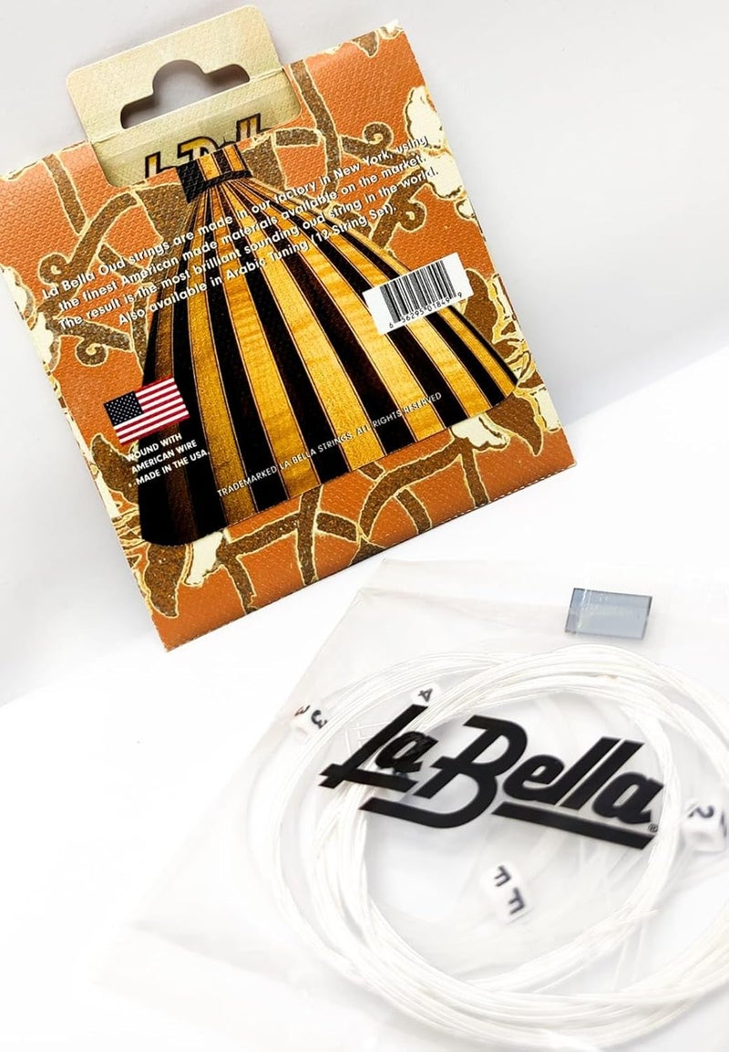 La Bella أوتار لا بيلا العود - مجموعة 12 وتر مع خيار 'F' العالي - ضبط عربي OU80A - Image 3