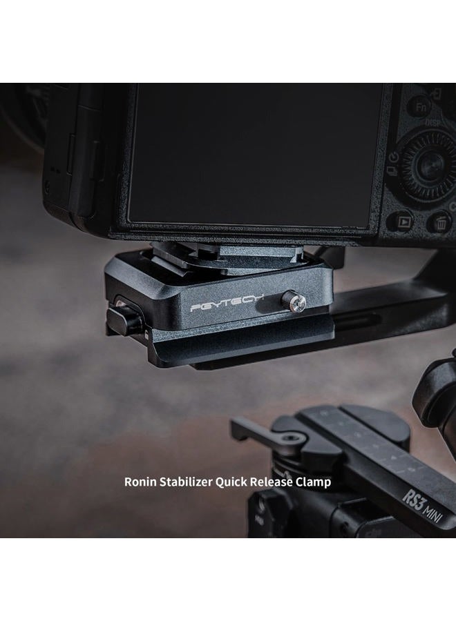 Camera Quick Release Plate with Clamp for DJI Ronin Stabiliser, Arca Swiss Quick Release Plate Compatible with DJI RS3 Mini/DJI RS 3 Pro/RS 3/RS 2/DJI RSC 2