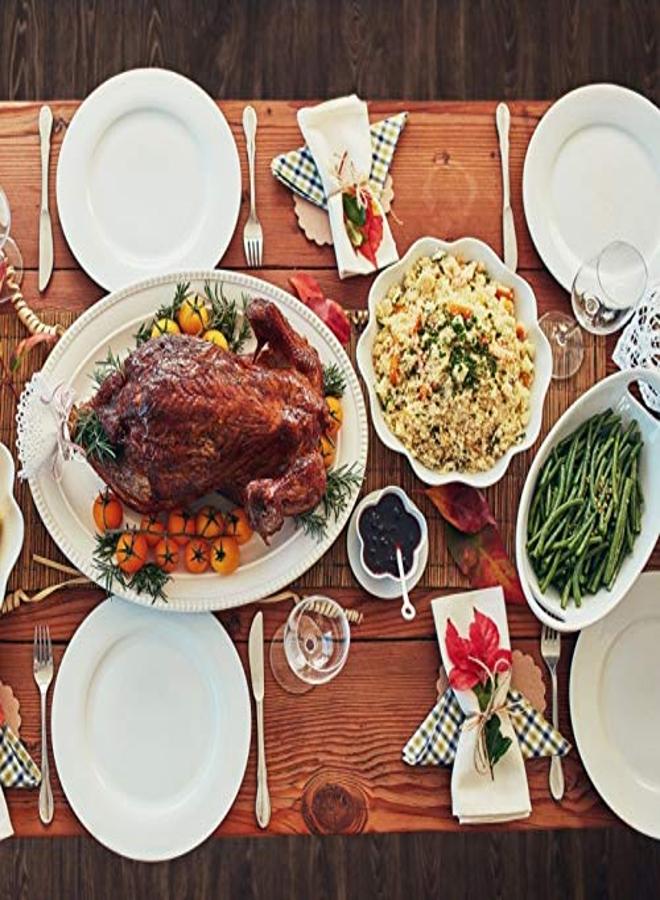 amHomel 12-Piece White Porcelain Dinner Plates Round Dessert or Salad Plate Serving Dishes Dinnerware Sets Scratch Resistant Lead-Free Microwave Oven and Dishwasher Safe (10.5-inch) - Image 4