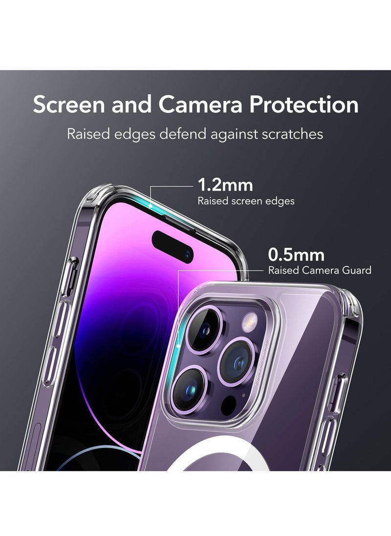 اي اس ار - حافظة iPhone 14 Pro Max حافظة مغناطيسية شفافة متوافقة مع MagSafe مقاومة للصدمات من الدرجة العسكرية، حافظة مغناطيسية هجينة كلاسيكية شفافة - Image 1