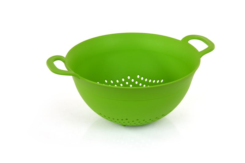 Mintra Colander with side handles in Plastic - 3.5 liters (Medium) | Color - Green | Ideal for your daily kitchen needs - Image 1