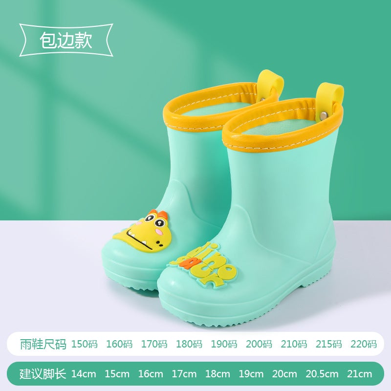 New Rain Boots Non-Slip Kindergarten Princess Baby Waterproof Girdle Women'S Children'S Rain Boots Primary School Boys Water Shoes - Image 1