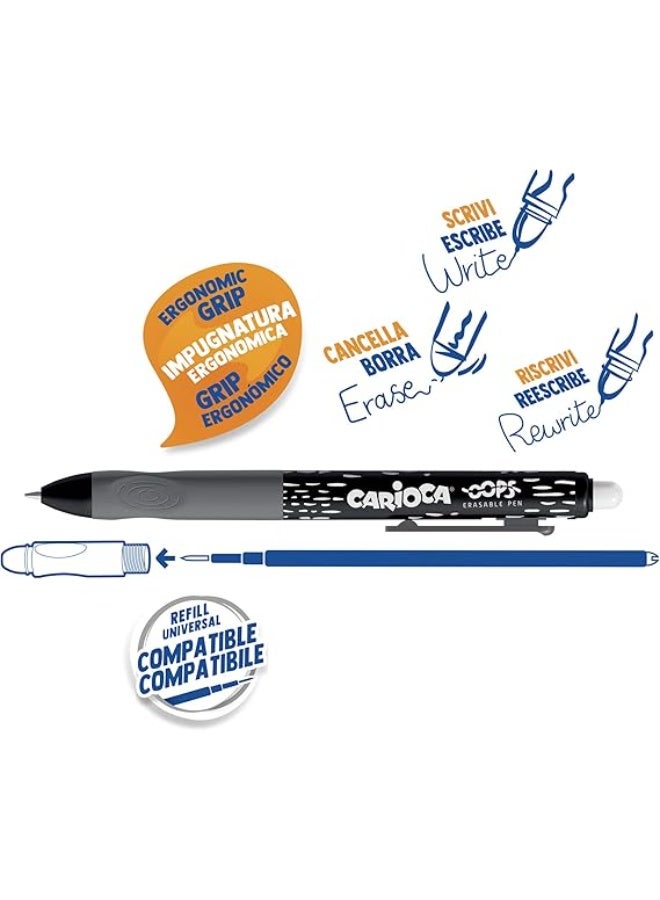 كاريوكا أقلام كاريوكا أوبس القابلة للمسح، لون أسود، 12 قطعة في العبوة - Image 2