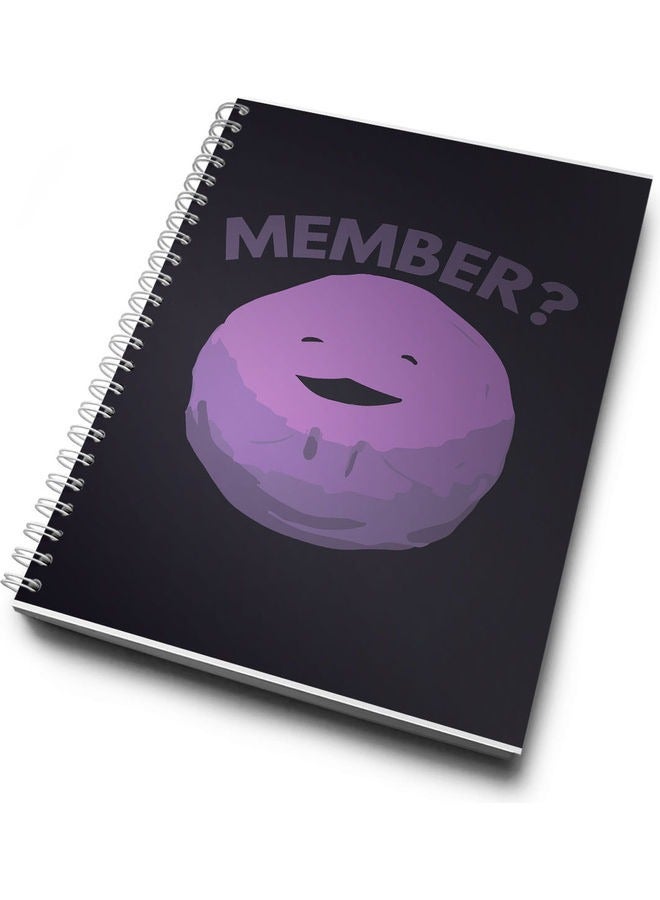 LIT Member Purple Ball School Circle Shape Spiral Hardcover Notebook  - Image 1
