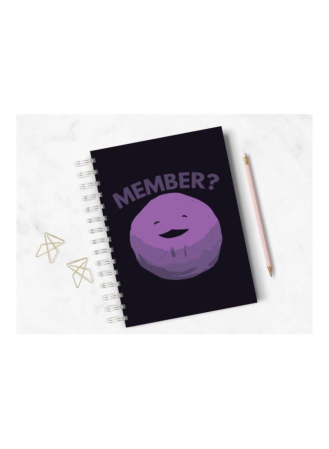 LIT Member Purple Ball School Circle Shape Spiral Hardcover Notebook  - Image 2