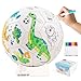 EVERICH TOY Paint Your Own Soccer Ball with Markers Toddler Arts and Crafts Kits Soccer Gifts for Boys Girls Size 3 Dinosaur Toys Coloring Soccer Ball Easter Basket Stuffers Gifts for Kids 3 4 5 68 - Image 2
