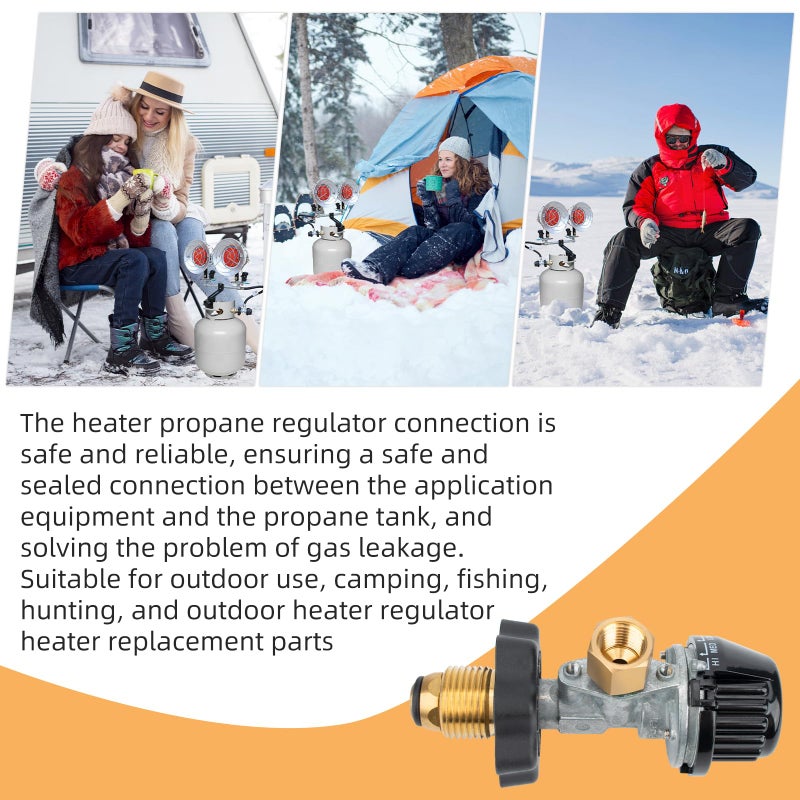 ArrogantF Propane Heater Regulator Valve Compatible with Mr. Heater Tank Top Heater MH15T, MH15TS, MH30T, MH30TS, MH45T, MH24T, Regulator Knob Also fit for SunRite Tank Top Heater SRC15T, SRC30T Portable Heater - Image 5