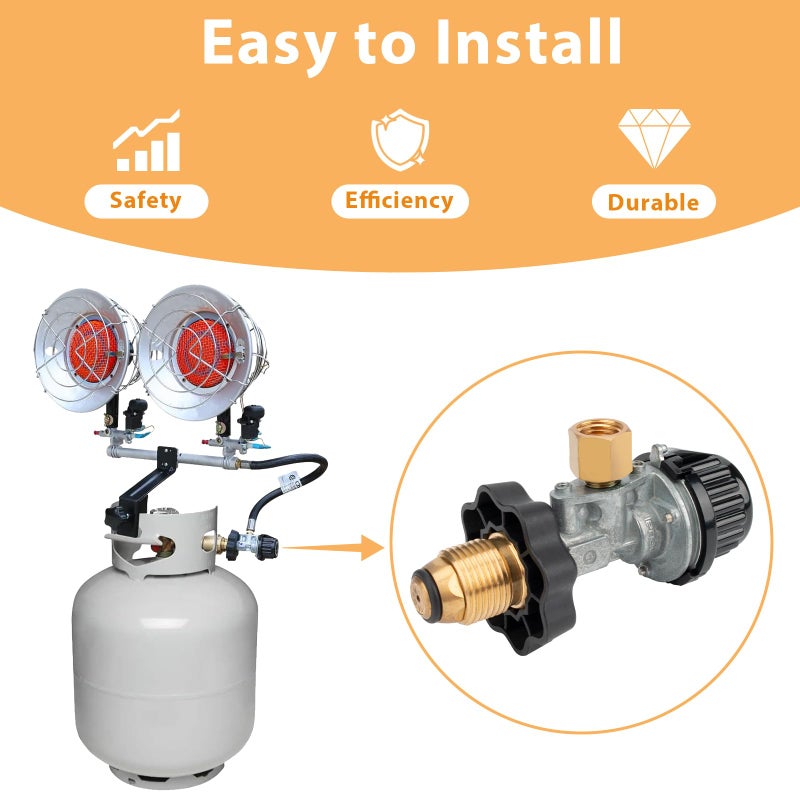 ArrogantF Propane Heater Regulator Valve Compatible with Mr. Heater Tank Top Heater MH15T, MH15TS, MH30T, MH30TS, MH45T, MH24T, Regulator Knob Also fit for SunRite Tank Top Heater SRC15T, SRC30T Portable Heater - Image 4