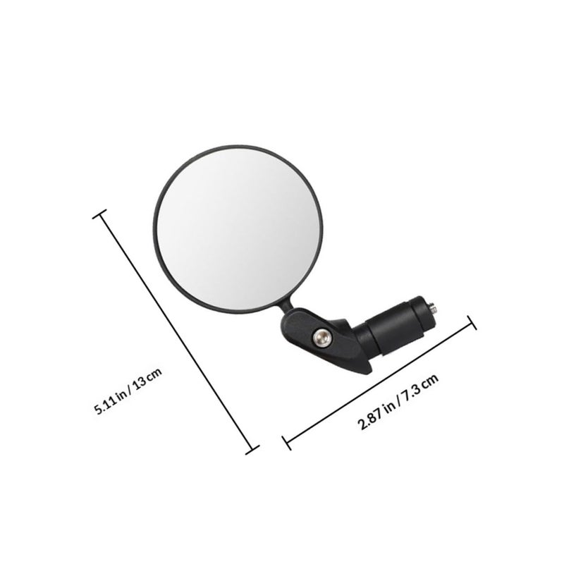 Adjustable 360 Degree Folding Bike Bar End Mirror for Mountain and Road Bicycles Black - Image 3