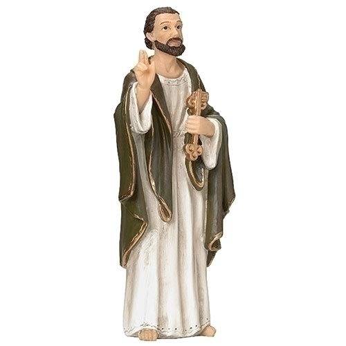 Roman Giftware Inc., Patrons & Protectors, 4" H ST Peter Figure,Religious, Inspirational, Durable (4x1x4) - Image 3