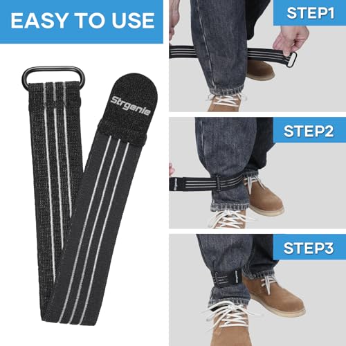 Strgenie Elastic Ankle Straps, Cowboy Boot Straps, Adjustable Elastic Pant Leg Straps for Biking, Fishing, Hiking, Wading etc. - Image 5