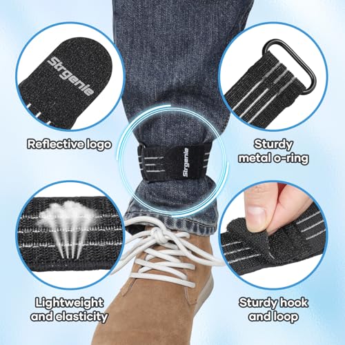 Strgenie Elastic Ankle Straps, Cowboy Boot Straps, Adjustable Elastic Pant Leg Straps for Biking, Fishing, Hiking, Wading etc. - Image 2