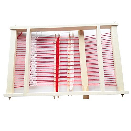 MIKIMIQI Wooden Multi-Craft Weaving Loom Large Frame 9.85 x 15.75 x 1.3inches to Handcraft for Kids - Image 2