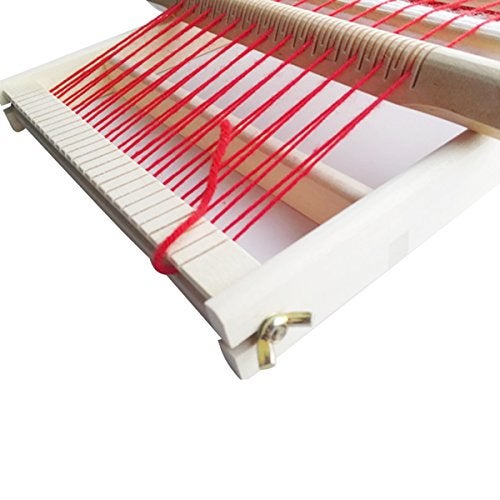 MIKIMIQI Wooden Multi-Craft Weaving Loom Large Frame 9.85 x 15.75 x 1.3inches to Handcraft for Kids - Image 3