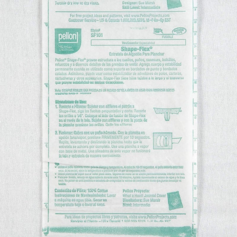 Pellon SF101 Shape-Flex Fusible medium weight woven interfacing White Sold by Yard - Image 2