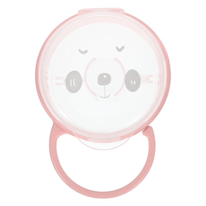 Pink Portable Pacifier Case with Hook for Hygiene and On the Go Use - Image 2