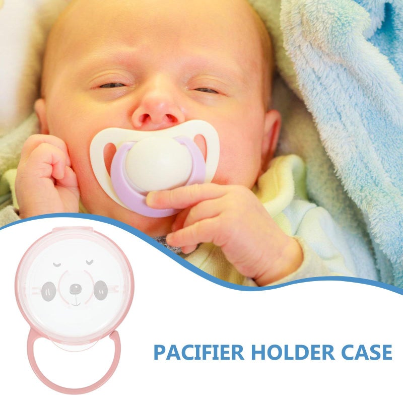 Pink Portable Pacifier Case with Hook for Hygiene and On the Go Use - Image 4