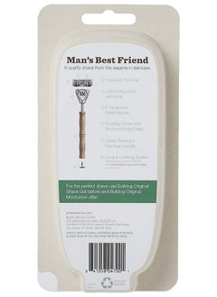 BULLDOG Mens Skincare And Grooming Original Bamboo Razors For Men With A Natural Bamboo Razor Handle And 2 Razor Refills  - Image 3