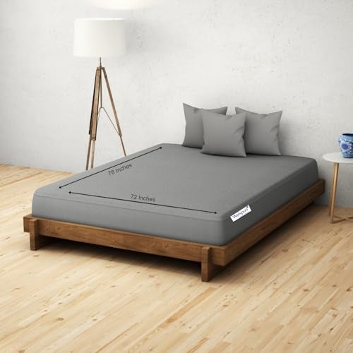 Welspun WelProtect Waterproof Mattress Protector King Size | 78"x72" Inches | Hypoallergenic, Dustproof & Spill-Resistant | Soft, Breathable, Noiseless & Crinkle-Free Elastic Fitted Bed Cover – Grey - Image 3