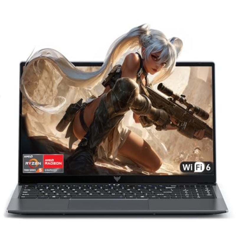 15.6 Laptop for Office Use, Aluminum Alloy Body, Silver, Lightweight Design with 16GB RAM and 512GB SSD - Image 1