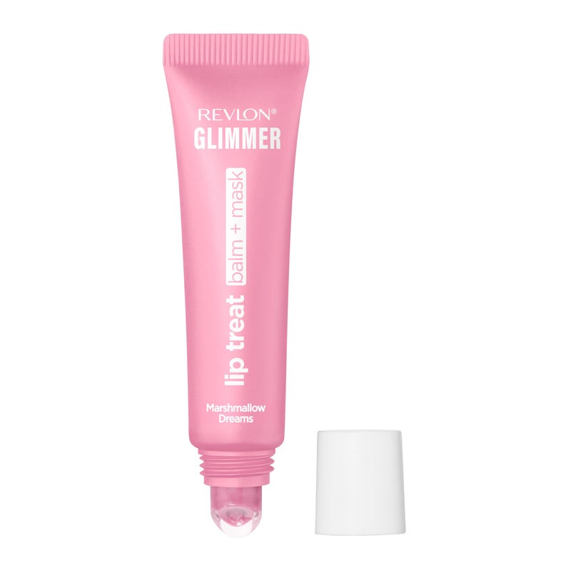 Revlon Glimmer Lip Treat Balm + Mask, Overnight Peptide Lip Treatment, Hydrating, 002 Marshmallow Dreams, 0.4 fl oz - Image 1