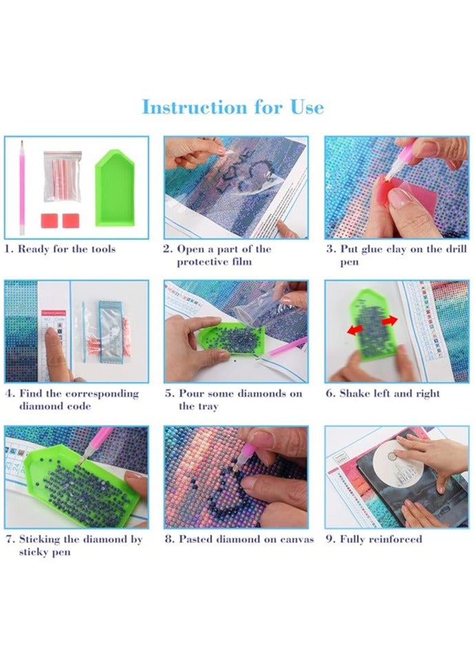 DIY Diamond Painting Material Kit High Quality Full Diamond Diamond Painting Kit Multi-Color Suitable for Adults and Children - Image 3