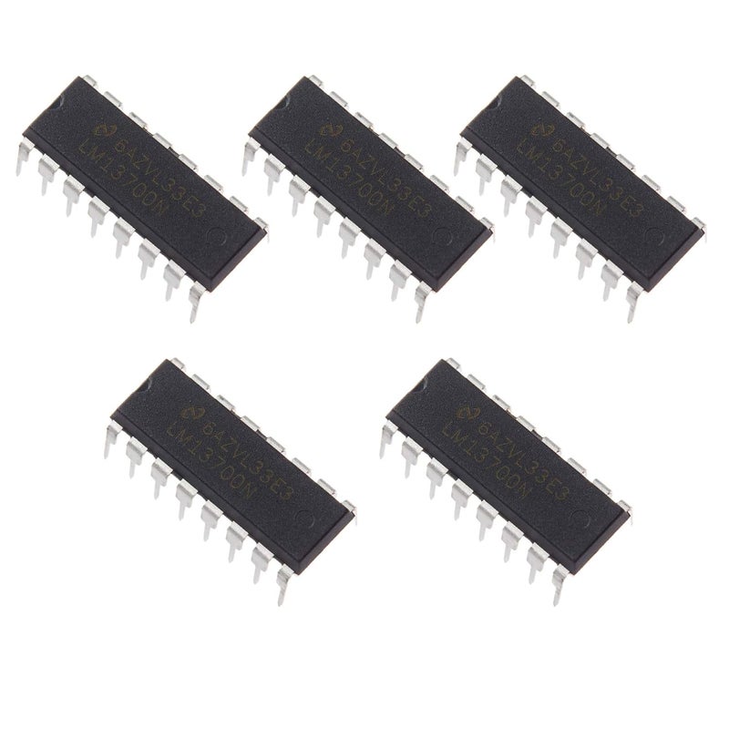 Bridgold 5 قطع LM13700N مضخمات نقل العمليات المزدوجة مع ثنائيات خطية ومخازن، DIP16. - Image 1