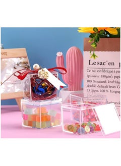 FUFU 12Pack 5.5 x 5.5 x 5.5cm  Plastic Box with Lid Clear Small Plastic Box Plastic Square Cube with Lid Mini Plastic Containers Display Box  for Candy Pill Tiny Jewelry Toys Gifts  - Image 4