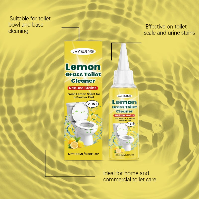 Jaysuing Lemongrass Toilet Cleaner Plant Extract Essence Fresh Scent Deep Cleaning Toilet Descaler And Deodorizer - Image 4