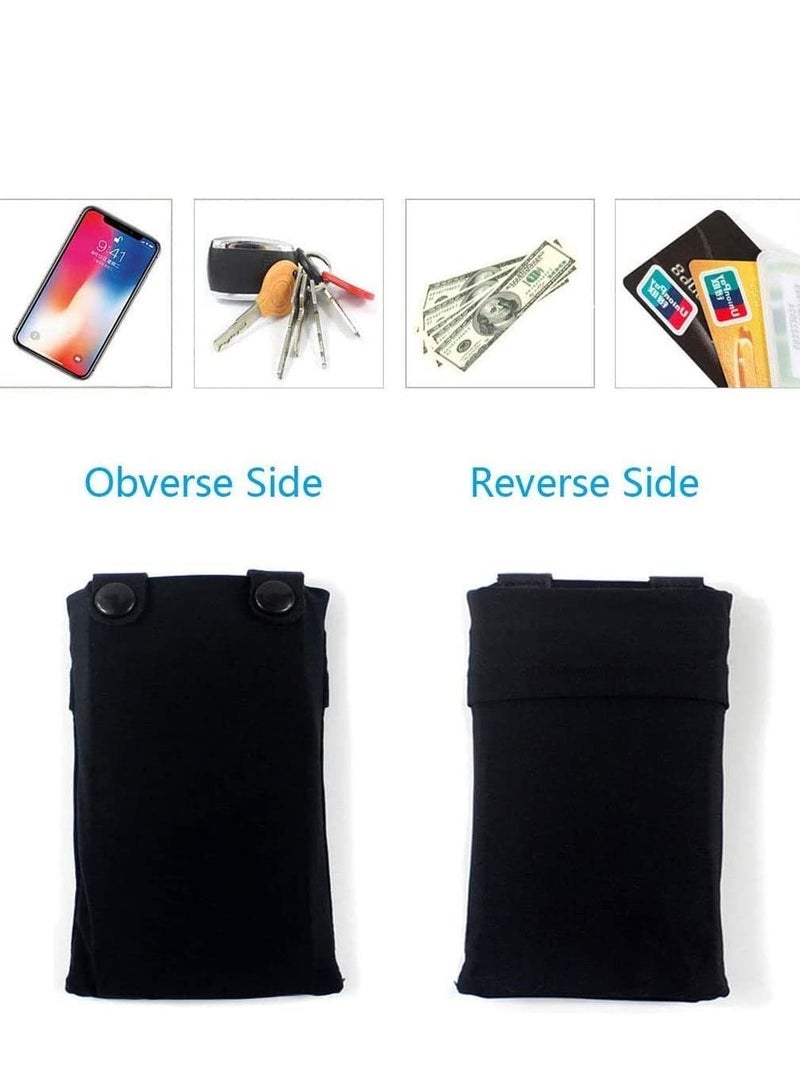 محفظة معصم محمولة للجري وركوب الدراجات والسفر - تحمل الهاتف والمفاتيح والبطاقات والنقود - مثالية للصالة الرياضية واليوغا والمشي لمسافات طويلة - Image 5