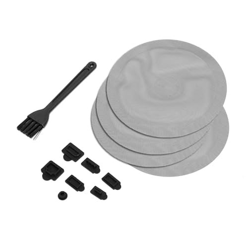Ruimou 1Set PS5 Dust Protector Cover Kit (4pcs Dust Mesh Round Filter,7 Dust Plugs,1 Cleaning Brush)Compatible With PS5, PS5 Slim Game Console - Image 1