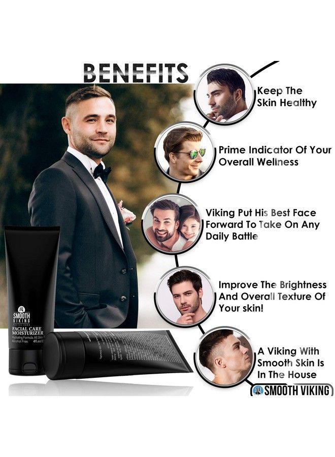 Smooth Viking Beard Care Face Moisturizer Daily Lotionbased Men & Women Face Lotion (4 Oz) Alcoholfree Hydrating Facial Moisturizer For Women & Men Antiaging Face Cream For Dry Oily Sensitive Skin - Image 4