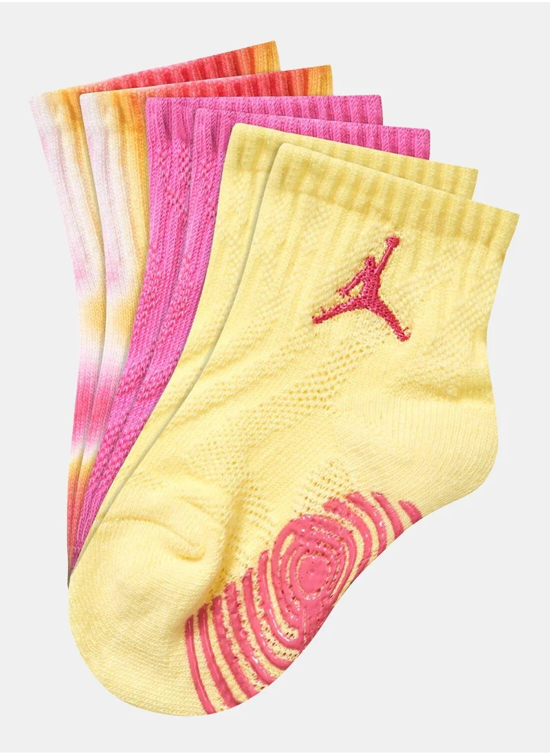 نايكي Kids' Air Gripper Ankle Socks (3 Pairs)