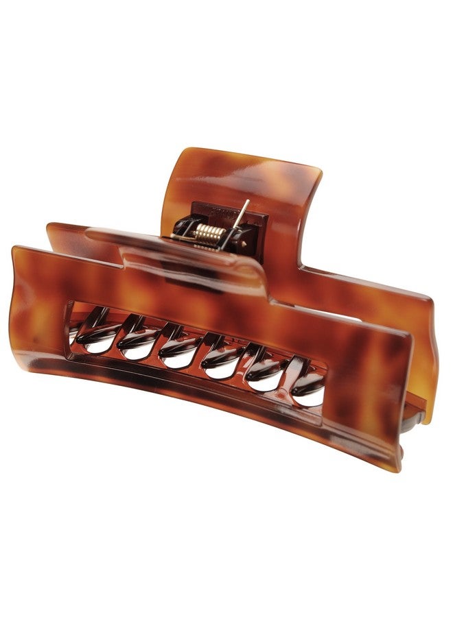 France Luxe Large Cutout Rectangle Jaw Classic Tortoise - Image 1