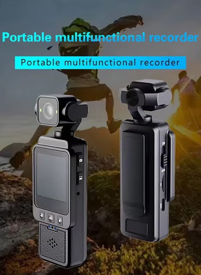1080P Vlogging Hand Action Camera, Pocket Camera with 360 Degree Rotatable Lens, Color LCD Screen, with Clamp, WiFi Wearable Video Camcorder with Motion Detection for Travel Hiking, included 128G Card - Image 4