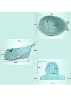 BABYCARA Moby Smart Sling 3-Stage Tub Bather Dolphin-Shaped Bathtub For Bath Time Fun 78x34x55cm  - Image 5