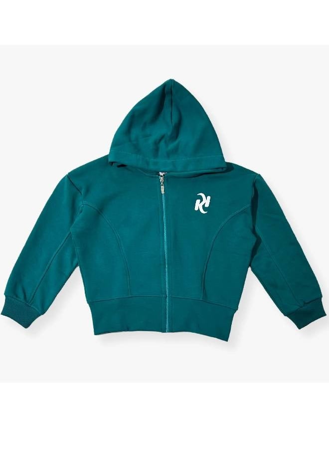 هودي اخضر للأطفال للجنسين