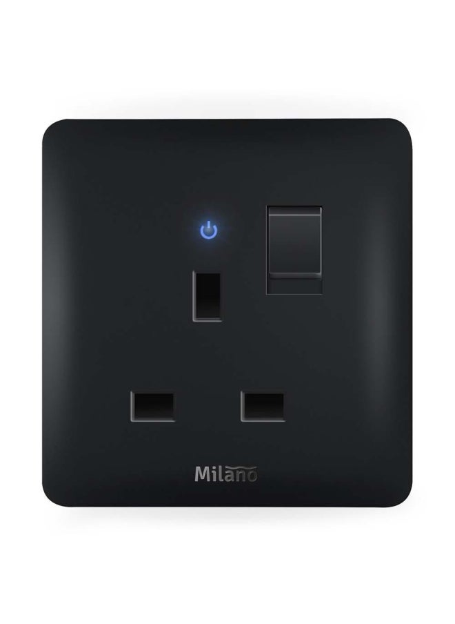 DANUBE HOME Milano 13A Single Switched Socket Mblk Ps (A63-C1 