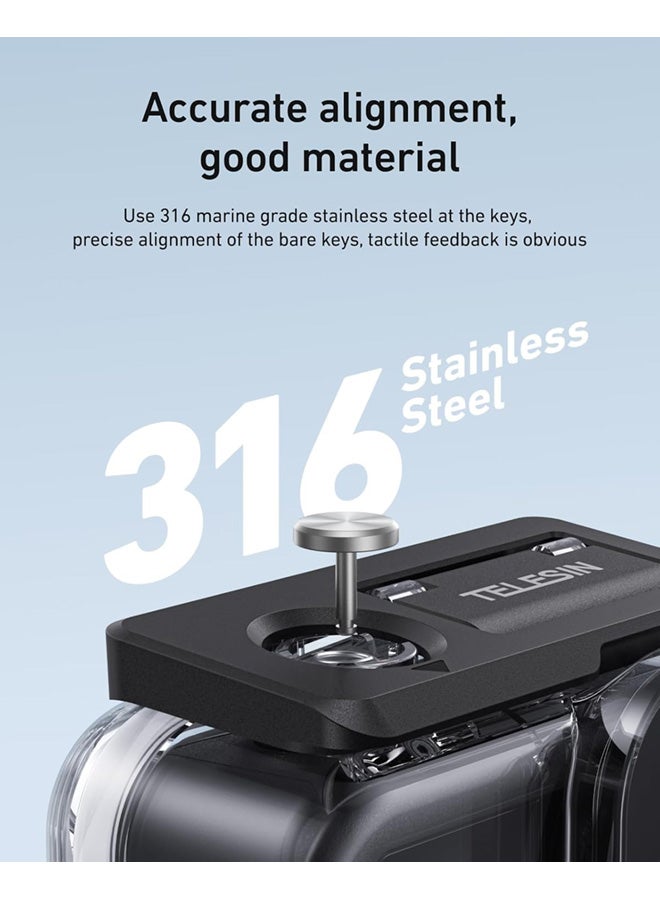 SJet Waterproof Case for DJI Action 6, 230FT/70M Underwater Protective Housing Dive Kit, Professional Action Camera Dive Accessory - Image 5