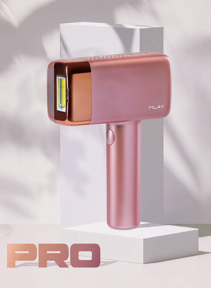 MLAY T14 Pro Rose Gold With Smart AI Skin Sensor | ICE Cooling Touch | Replaceable Lamp Heads | FDA, ISO & NILES Certified | 24-Month Warranty | Ultra-Fast & Painless - Image 1