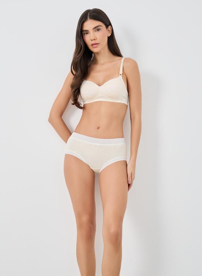 Styli Pack of 5 - Ribbed Full Briefs with Contrast Trim - Image 2