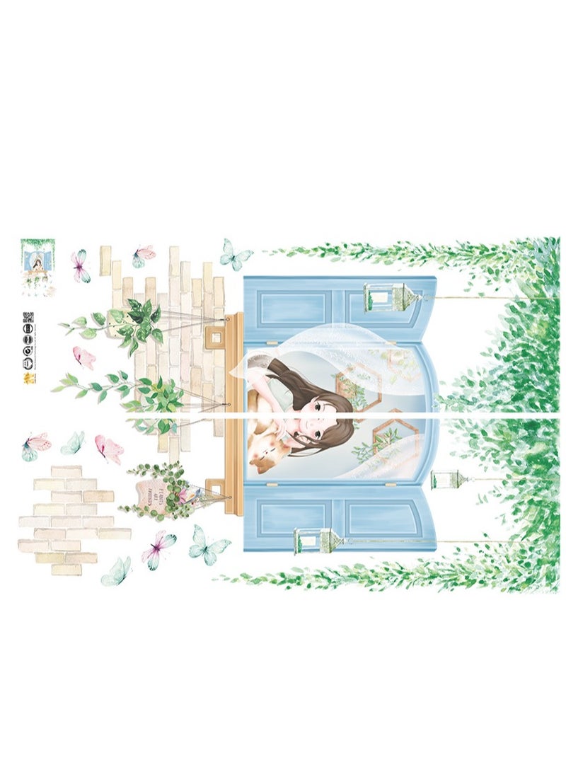 Bluejw Fresh Flower Window Girl Wall Stickers Perfect For Bedroom And Living Room - Image 2