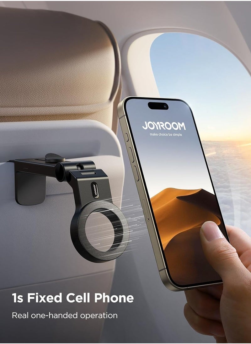 ELTRAZONE 2-Pack Airplane Phone Holder – Hands-Free Mount, Travel Essential for iPhone 15 Pro Max, 14/13/12, Magsafe Compatible, Adjustable Stand for Airplane Tray Table - Image 2