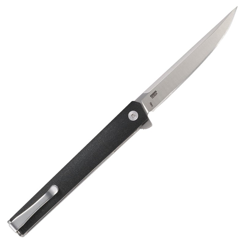 CRKT CEO Everyday Carry EDC Pocket Folding Knife with Liner Lock: AUS 8 Plain Edge Blade, Glass-Reinforced Nylon Handle, Reversible Pocket Clip, 7097 - Image 2